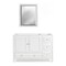 Alaterre Furniture Williamsburg 2pc Wooden Bathroom Vanity Set - 48-in. L Vanity, 30-in. L Rectangular Mirror, White AVAN4800WHB - alternate 1